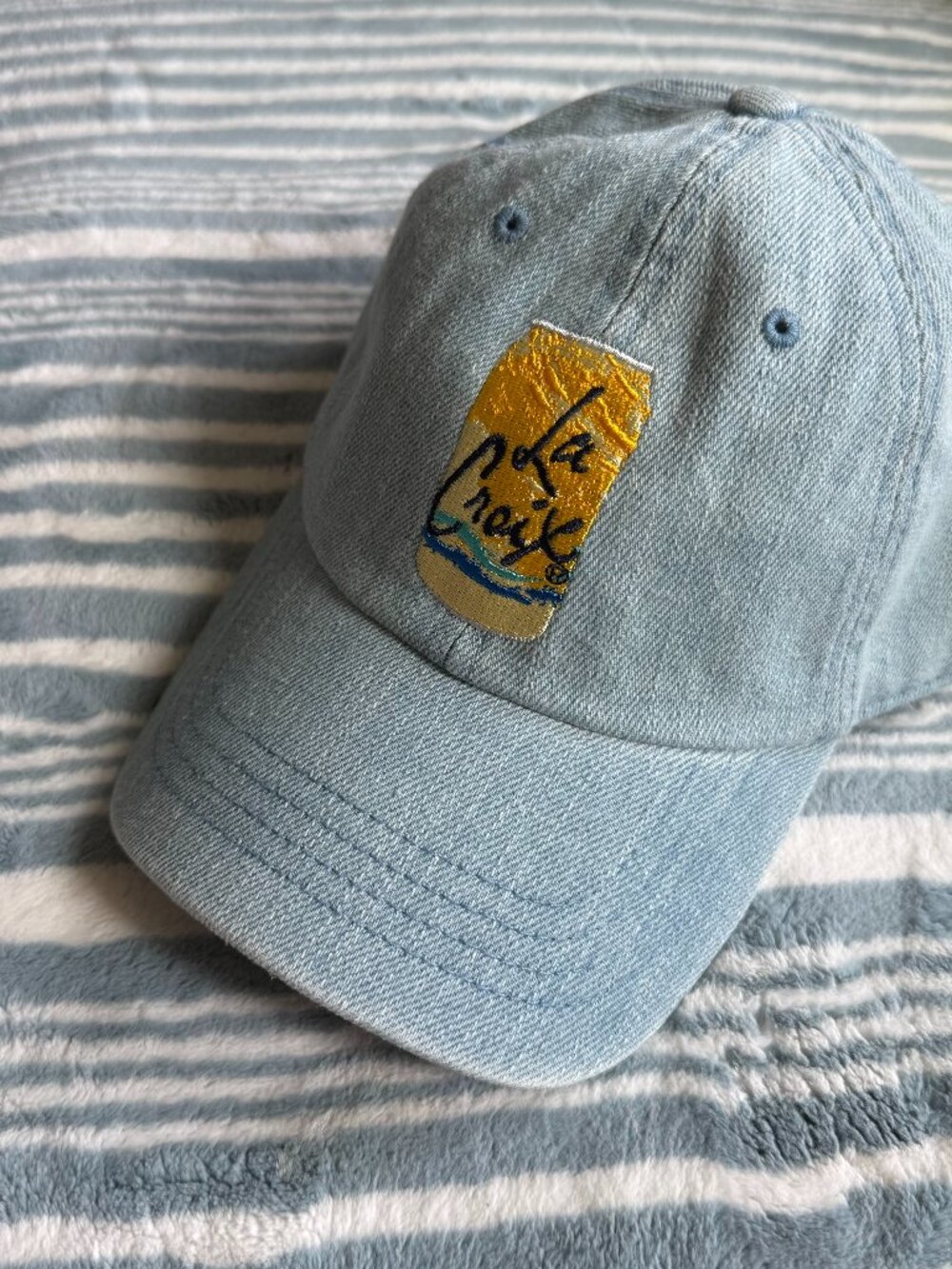 La Croix Blue Denim Baseball Cap Hat